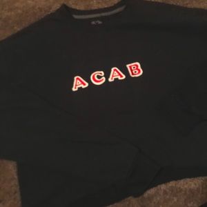 All Cops Are Bastards cropped crew neck pullover